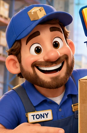Tony, the Wrong Package warehouse host